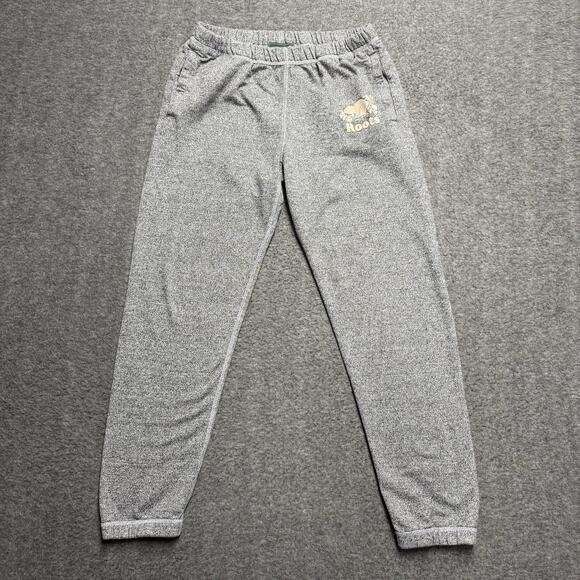 Roots Joggers Sweatpants Mens Medium Gray Speckled Elastic Waist Pockets - Picture 1 of 7